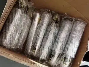 Finished packaged cups